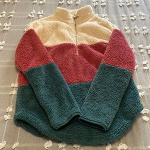 Women’s Fuzzy Pullover 1/4 Zip Sweater